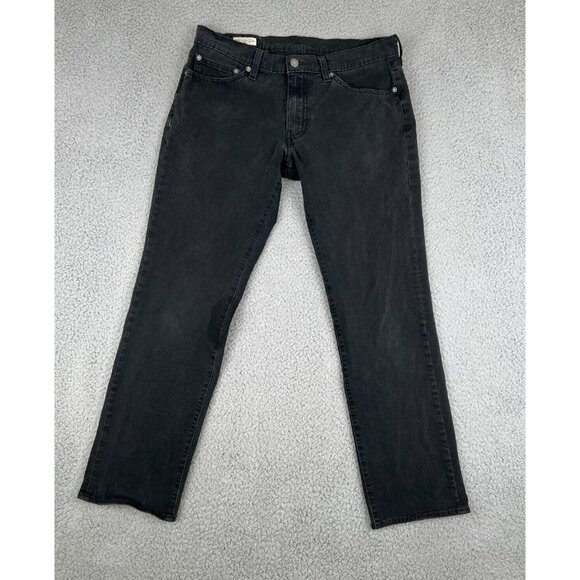 Levi’s Premium Stretch Slim Taper Jeans Black Big E 32x32 (Actual 30x29) USA - Picture 1 of 13